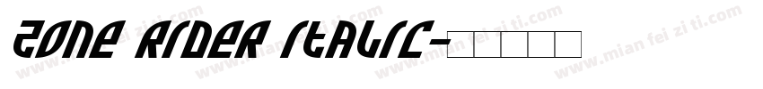 Zone Rider Italic字体转换